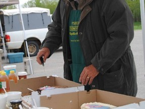 Granton area farmer Mike O'Shea said goodbye to Stratford Farmers Market customers Saturday.

DONAL O'CONNOR The Beacon Herald