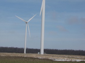 Turbines turn in the wind recently at a wind farm near Ravenswood in Lambton Shores. The Ontario government recently announced the development of a regional energy planning process, allowing municipalities and other stakeholders to have greater input over the siting of energy projects. (File photo)