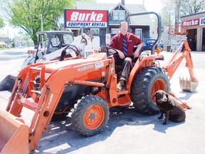 Burke Equipment Rental on St. Clair Street in Chatham, On. is celebrating its 12th anniversary in business this month.Company owner, Scott Burke, is shown with a small sample of the equipment he has for rent for commercial, industrial and personal use. Scott is the third generation of the Burke family in the equipment rental business and has a staff of six. His late grandfather, Don Burke, owned and operated Lil Pappa's Rental Service for a number of years on Keil Drive in Chatham. (BOB BOUGHNER, Chatham Daily News)
