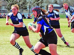 County Central High School Hawk DaLeaka Menin, pictured here playing against Strathmore during the recent Star Trek Classic tournament, will be in Toronto May 24-26 trying out for the U-20 Team Canada squad. Simon Ducatel Vulcan Advocate