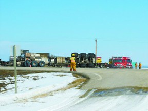 A collision at the highways 43 and 22 intersection (the main entrance into Mayerthorpe) is among others which have raised questions as to the safety of the intersection. The collision occurred on March 7, 2012.
