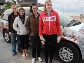 SARAH DOKTOR Simcoe Reformer
Mitch Zylstra, Sara DeFields, Brittany Mitchell and Jen Zandstra will be seen at information centers located in Simcoe, Port Rowan and Port Dover throughout the summer as part of the Norfolk County visitor services program starting next weekend.