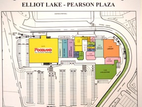 The updated site map of the stores that will be in the Pearson Plaza.
Photo by KEVIN McSHEFFREY/THE STANDARD/QMI AGENCY