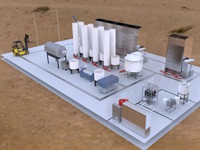 A computer generated image of the algae biorefinery CNRL hopes to build at its Primrose South oilsands site, located near Bonnyville. SUPPLIED PHOTO