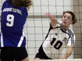 The MacEwan Griffins women's volleyball team is one of several of the school's varsity sports squads that will be joining Canada West in 2014-15. File Photo.