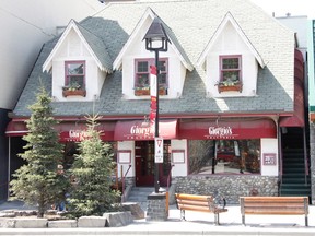 Giorgio's Trattoria, as pictured on Wednesday, May 8, 2013, will give way to a more modern-looking restaurant along Banff Avenue. Construction on the new restaurant is expected to start in October. Russ Ullyot/ Banff Crag & Canyon/QMI Agency