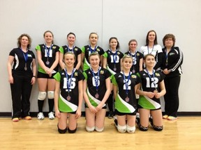 The U-14 Revolution side won Silver in their division at the Alberta Volleyball Association provincials in Edmonton
