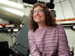 U of A associate physics professor Sharon Morsink is the 2013 recipient of the Community Leader Award for her work with the University Observatory. The award is part of the first-ever U of A Community Connections Awards.  PHOTO SUPPLIED RICHARD SIEMENS/University of Alberta