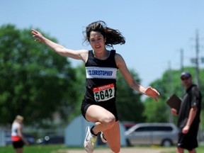 Danielle Quinn from St. Christopher school earned silver in the senior girls long jump, landing 5.39m.  OBSERVER FILE PHOTO