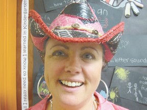 For kindergarten teacher Lois Hunt, Hats On was an occasion to wear this pink hat she bought in Mexico.