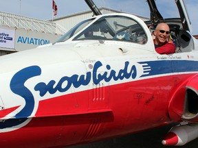 Cpt. Scott Greenfield, pilot of Canadian Forces Snowbird no. 10, says he’s ready to put on a great show for the city of Fort McMurray at the city’s first air show since 2007, set for the weekend of May 30 to June 1, 2014. Jordan Thompson/Today staff