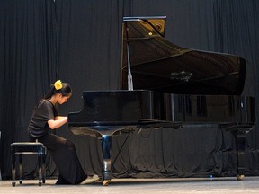 Hannah Song performs at the Brantford Kiwanis Music Festival Stars of the Festival concert. (KARA WILSON, for The Expositor)