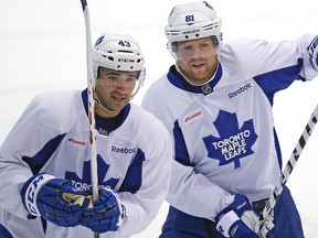 Nazem Kadri (A-) and Phil Kessel (A), the Leafs top two point-getters this season, also earned top final grades from Lance Hornby. (Craig Robertson, Toronto Sun)