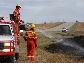 Cochrane Fire Service personal were quick to prevent a grass fire from preventing about 7 km north of Cochrane on Hwy. 22 the morning of May 14.
