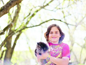 Ethan Meise and his Lion Head rabbit, Maggie.