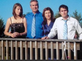 Tyler Maskell with his parents Greg and Liane Maskell and his sister Rachel Maskell in 2010. Submitted Photo