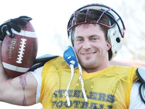 Sault Steelers running back Josh Gauthier.