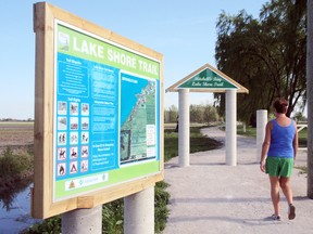 An official grand opening of the all-new Mitchell's Bay Lakeshore Trail is scheduled for Saturday at 1:30 p.m. The trail follows the Lake St. Clair shoreline from Mitchell's Bay to Angler Line. The trail is well marked with signs and wood carvings. BOB BOUGHNER/ THE CHATHAM DAILY NEWS/ QMI AGENCY