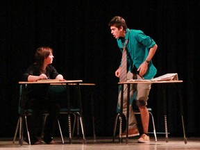 The senior drama class cast of ‘This is a Test’ performed for fellow students at St Joseph School on May 7. Dallen Girard won honarable mention for best actor, Jake Audy won best head technician and Josh Knitter won best/ most creative stage hand for this play at the Zone 2 West Drama Festival in Spruce Grove on April 25-27.
Celia Ste Croix | Whitecourt Star