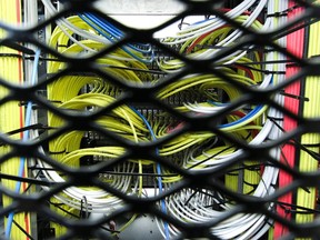 Server cables are seen with a network in this file photo. (QMI Agency files)