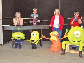 From left are Jean McKay, DaLeaka Menin, Colette Switzer, Kylie Davies, June Bateman, Denise Haga, Marie Anne Plante and Andrea Ingraham. The SODA Players annual puppet show takes place May 31.