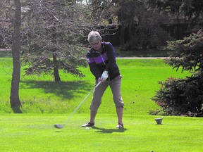 Regular golfers, like the ladies league members who were out on the course last Tuesday, will be forced to use temporary greens on nine holes while the Broadmoor undergoes major repairs. Photo by Shane Jones/Sherwood Park News/QMI Agency
