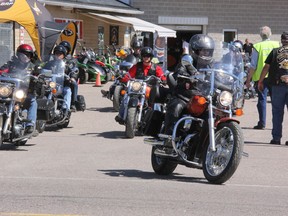 SEAN CHASE   The Renfrew County HOG (Harley Owners Group) hit the road over the holiday weekend to raise money for the Pembroke Regional Hospital MRI campaign. Over 140 bikers rolled out of Pete's Sales and Services in Petawawa.