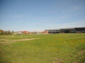 The space immediately south of the Montrose Culture Centre. DHT File.