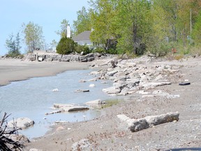 A severe winter storm in the mid-1980s laid waste to much of Hastings Drive in Long Point. Property along Hastings Drive has been declared hazard land. MONTE SONNENBERG Simcoe Reformer