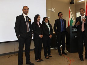 A Rotary Group Study Exchange team from India visited Melfort last week. A special dinner was held on Wednesday, May 15 at the Kerry Vickar Centre and included a presentation by the team about India. They gave an overview of the culture, business and food of India.