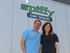 (L. to R.) Ron Ferguson and Jocelyn Ferguson of Spiffy Car Wash in Melfort.