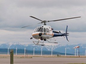 RCMP helicopter C-FMPP at the Pincher Creek airport in an undated photo. Bryan Passifiume photo/QMI Agency file photo