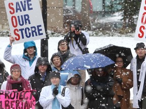 At least 12 people from Cochrane attended the Apr. 11 rally in Calgary protesting changes to prices the government will pay for generic drugs. In Cochrane, about 500 people signed a petition at Grand Avenue Pharmacy that was recently presented to the government .