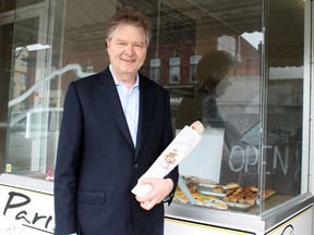 Pierre Cambillard, who recently moved to Paris, Ontario from France, got his wish when Paris Bakery recently started baking baguettes every Friday. MICHAEL PEELING/The Paris Star/QMI Agency