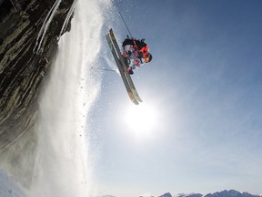 Dan Treadway flies off the edge of a peak while photographer Bryn Hughes captures the moment from underneath. Treadway grew up on the slopes of Mount Evergreen in Kenora and now skies and snowmobiles for a living out in Whistler, British Columbia.
HANDOUT/BRYN HUGHES