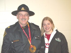 Retired South Bruce OPP Sgt. Andrew Stopford provided security for Olympic women's hockey gold medalist Cherie Piper in Ripley in 2006 and noted it as one of his career highlights. (AVERY LAFORTUNE/KINCARDINE NEWS CO-OP STUDENT)