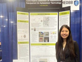 Assumption College student Sarah Wu won two awards at the Intel International Science and Engineering Fair in Phoenix.