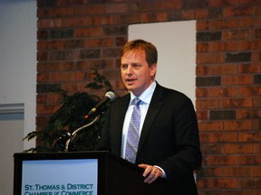 MPP Jeff Yurek at chamber luncheon