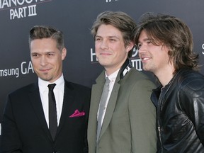 Issac Hanson, Taylor Hanson and Zac Hanson of Hanson at the Los Angeles premiere 'The Hangover Part III' held at the Westwood Village Theatre. (WENN.com)