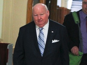 Conservative Senator Mike Duffy arrives at the Senate at Parliament Hill in Ottawa May 9, 2013 after the Senate Board of Internal Economy. Andre Forget/QMI Agency