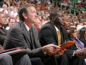 Jeff Hornacek, left, could be in line for the head coaching job in Phoenix. (AFP)