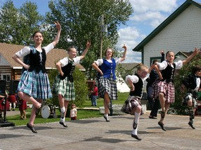 Members of the Fort McMurray Highland Dance Society perform at Heritage Park’s Celtic Day celebration. The event is the official season opener for the interactive museum and its 19 historical buildings. VINCENT MCDERMOTT/TODAY STAFF