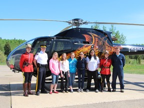 Finalists for the RCMP’s Centennial Crest Competition took an aerial tour of Fort McMurray, thanks for Phoenix Heli-Flight. SUPPLIED PHOTO