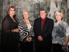 The local law firm of Miller, Maki held a 100th anniversary celebration at Science North in Sudbury, ON. on Friday, May 24, 2013. Miller, Maki partners Jackie McGaughey-Ward, left, Carol Hartman, Michael O'Hara and Lucille Shaw were on hand for the gala. JOHN LAPPA/THE SUDBURY STAR/QMI AGENCY