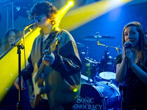 Sonic Democracy is gearing up for a pair of shows this weekend at Timmins High. Band members include, from left, Paitra Walker, Chad Beaulieu and Madison MacIvor-Kirkpatrick. There will be two shows, one Friday and one Saturday night. Doors open at 6:30 p.m. and showtime is scheduled for 7 p.m. Admission at the door is $5 for students, and $10 for adults.