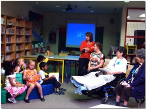 Grade 1 students at Timberlea Public School read short stories to local seniors Monday as part of the Empathy for Aging program. Amanda Richardson/Today staff