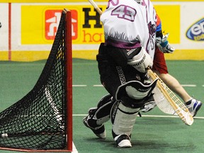 Evan Kirk, shown in his Kitchener-Waterloo Kodiaks uniform, made his debut for the Six Nations Chiefs in a 10-6 win Saturday over his former team. (QMI file photo)