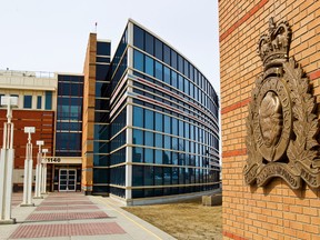 Exterior of the RCMP headquarters in Edmonton, Alta., on Tuesday, April 23, 2013. Codie McLachlan/Edmonton Sun/QMI Agency