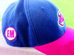 The Stratford Minor Baseball Association is remembering long-time coach and volunteer Eric McLeod this summer by wearing caps featuring a patch embroidered with the initials EM.