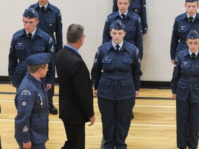 Melfort MLA Kevin Phillips was the review officer for the local air cadets ceremonial review night on Tuesday, May 28.